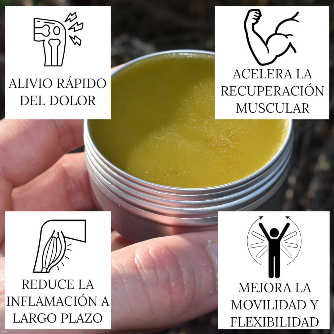 Características de la crema natural para el dolor de magicataplasma, alivia rápido, acelera recuperación muscular, reduce inflamación y mejora movilidad